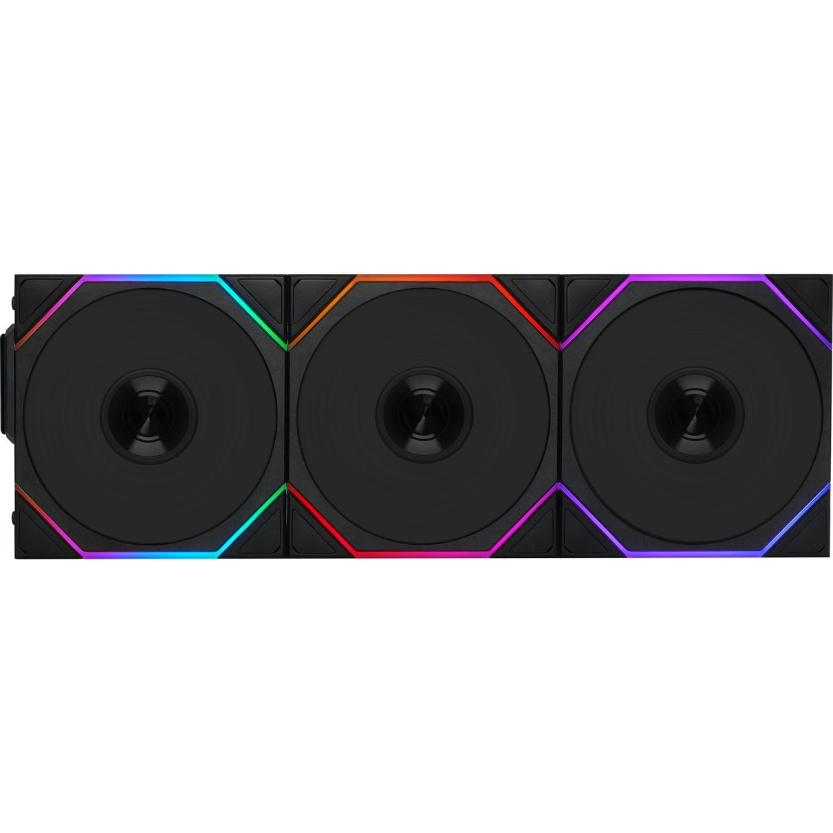 Lian Li Uni Fan TL 120 Wireless Reverse Blade RGB Case Fans (sort, 3 stk, 120 x 124 x 28 mm, PWM, inkl. controller)