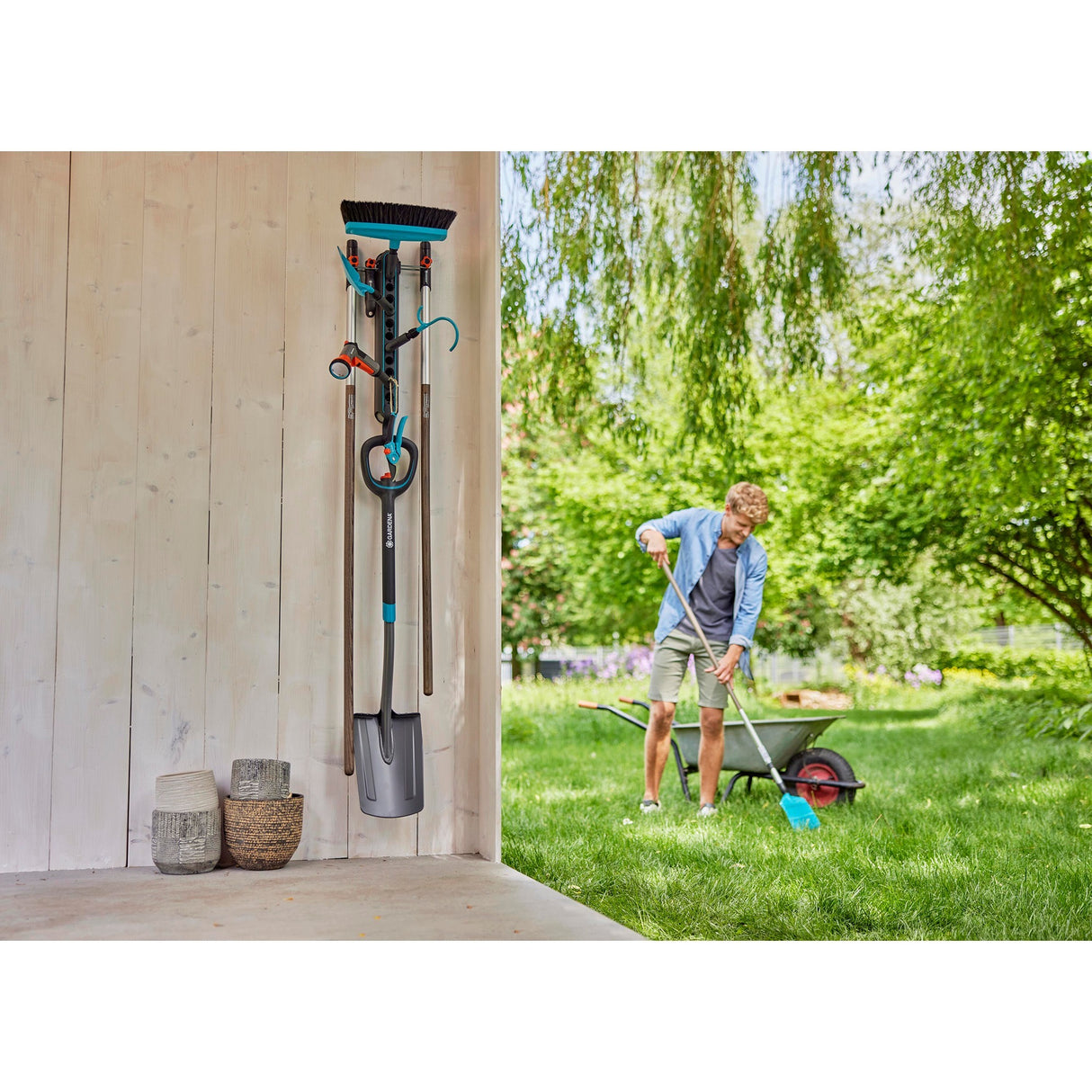 Gardena combisystem værktøjsstativ flex holder (mørkegrå turkis)