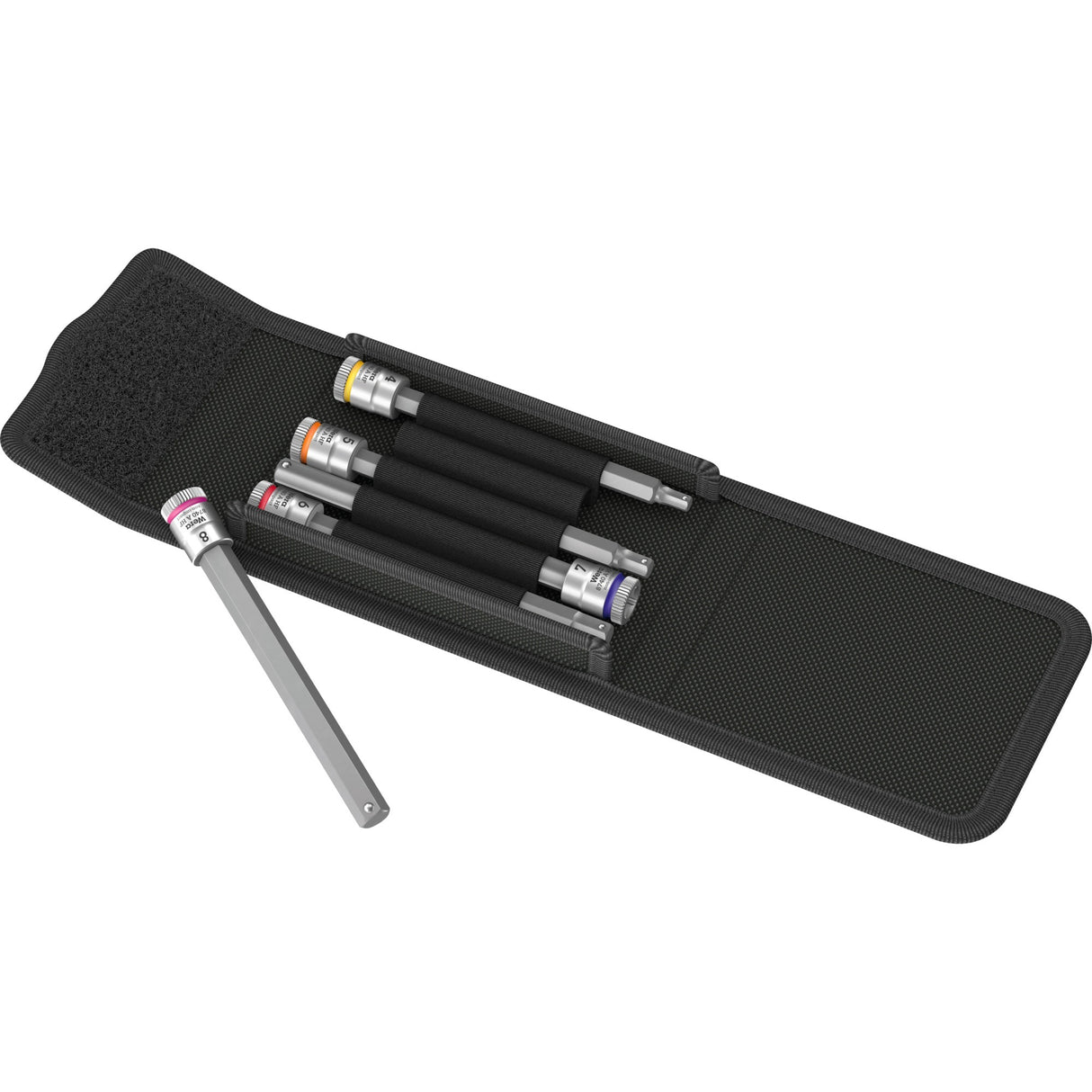 Wera 8740 a hf 1 zyklop bit topnøglesæt (sort sølv, 5-delt, med holdefunktion, 1 4-drev)