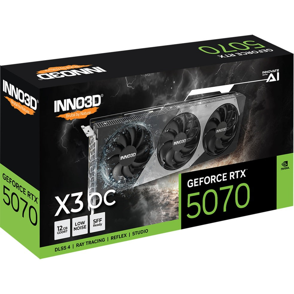 Inno3d geforce rtx 5070 x3 oc grafikkort (dlss 4, 3x skærmport, 1x hdmi 2.1)