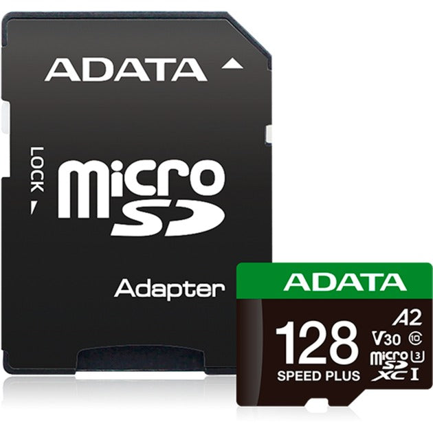 Adatahastighed plus microSDXC 128 GB hukommelseskort (uhs-i u3, klasse 10, v30, a2)