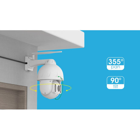 Foscam SD8P, 4K 8MP Dual Band WiFi PTZ udendørs sikkerhedskamera (hvid)