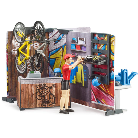 Bruder bworld cykelbutik legefigur (63120)
