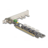 Delock pci express x16-kort til 4 x intern sff-8654 4i nvme netværksadapter