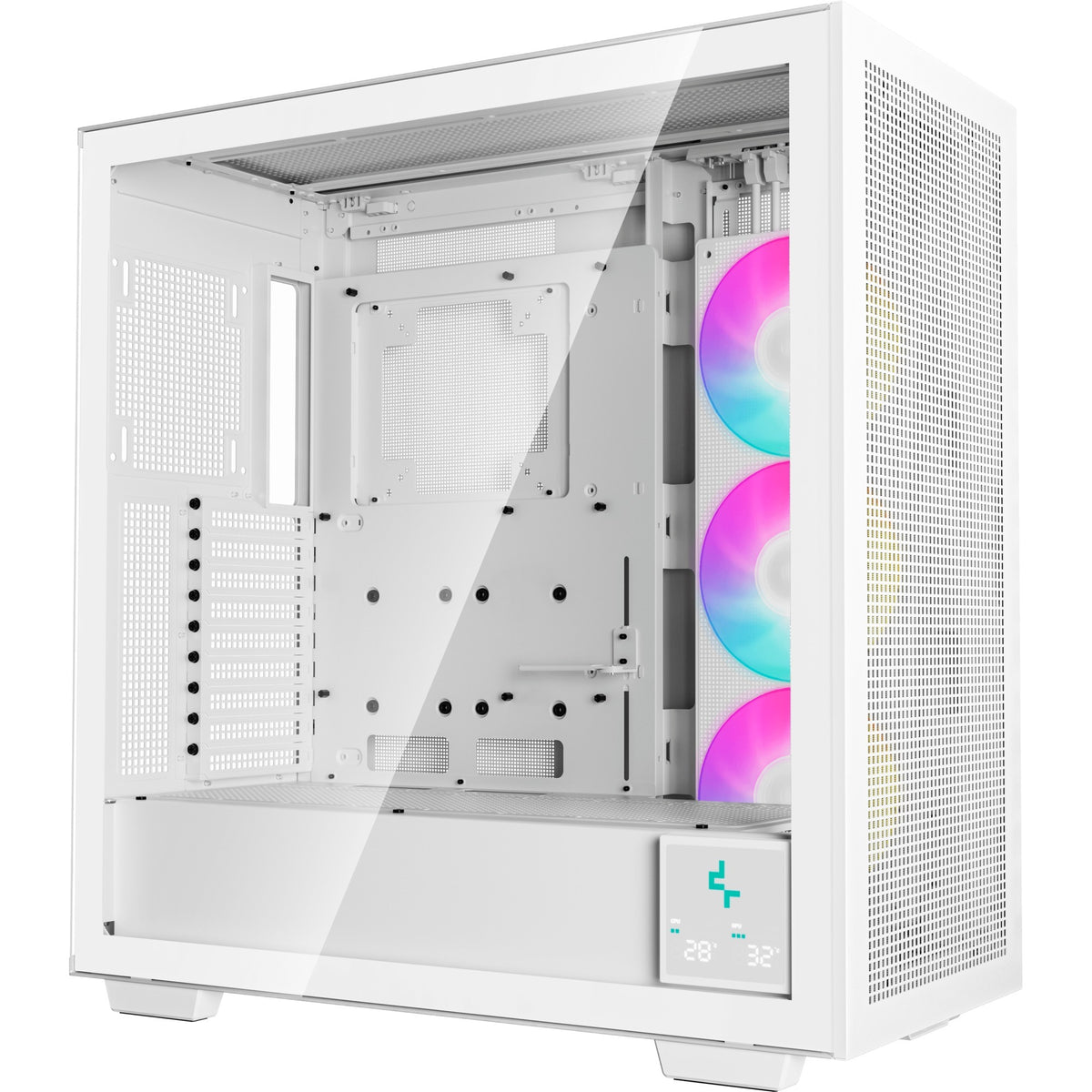Deepcool morpheus midi tårnhus (hvid | 4x USB-A | 1x USB-C | RGB | hærdet glas)