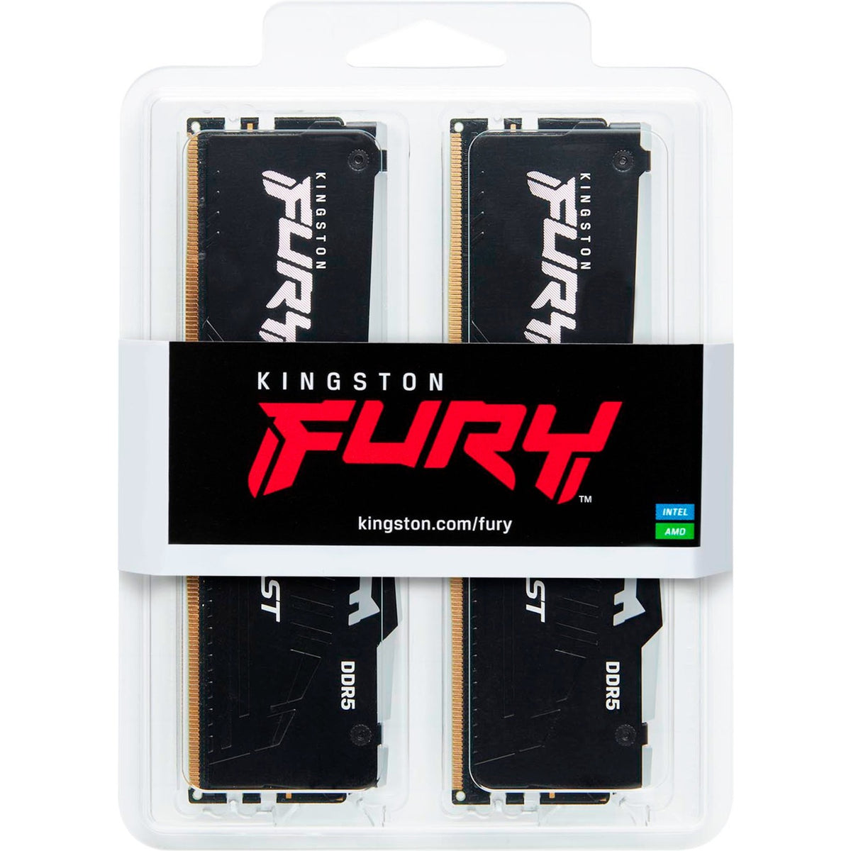 Kingston Fury Beast RGB 32 GB DDR5-6000 (2x 16 GB) RAM (sort, KF560C30bbeak2-32, XMP 3.0, Expo 1.1)