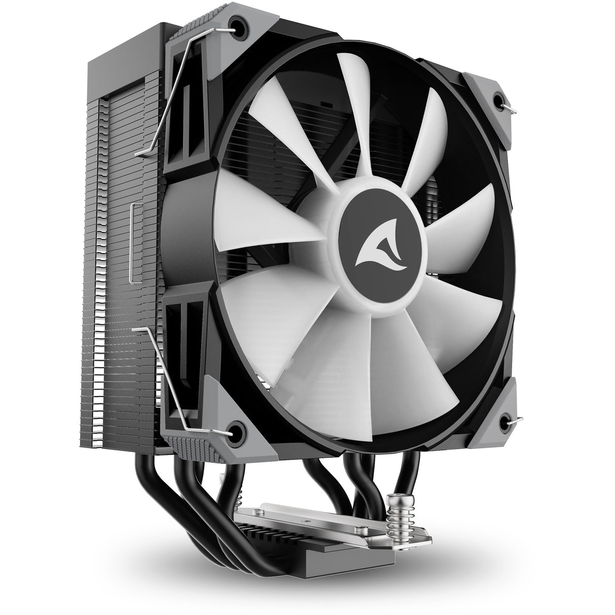 Sharkoon a40 rgb cpu køler (sort, 4-benet pwm blæserstik)