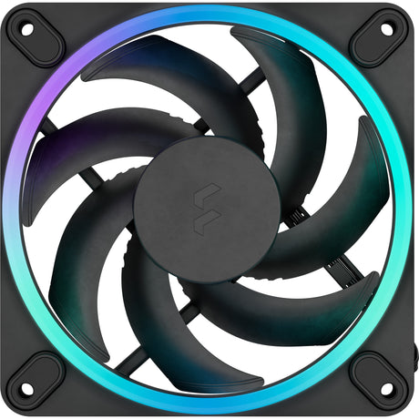 Fractal design momentum 12 rgb kabinet blæser (sort, 120 x 120 x 25 mm, pwm)