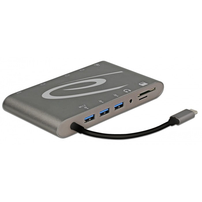 Delock USB Type-C 3.1 dockingstation 4K 30 Hz (grå, USB-C, HDMI, SD, USB)