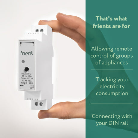 Frient smart din relæ relæ (lys grå, zigbee)