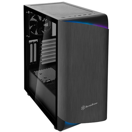 Silverstone Seta A1 Midi Tower-hus (sort titanium | 2x USB-A | 1x USB-C | RGB | hærdet glas)