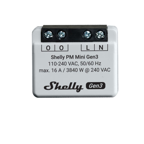 Shelly pm mini gen3 måleenhed (bluetooth 4.2, wi-fi)