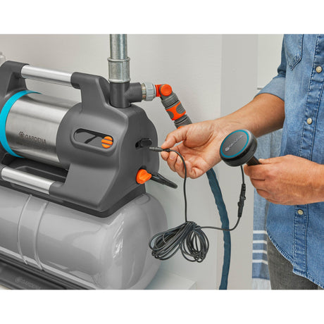 Gardena trykpumpe 5600 silentcomfort (grå rustfrit stål, Bluetooth)