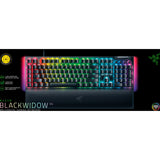 Razer blackwidow v4, gaming tastatur (sort, us layout, gul, rgb lysdioder, doubleshot abs)