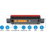 Fritz! box 6660 kabel international router (hvid rød, mesh wi-fi)
