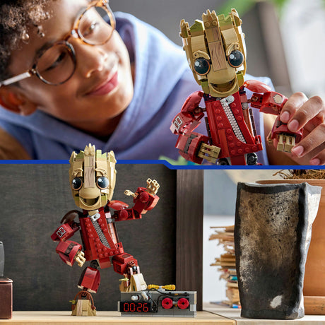 Lego marvel large i ravager jumpsuit - bygbart superheltelegetøj til børn - 76341