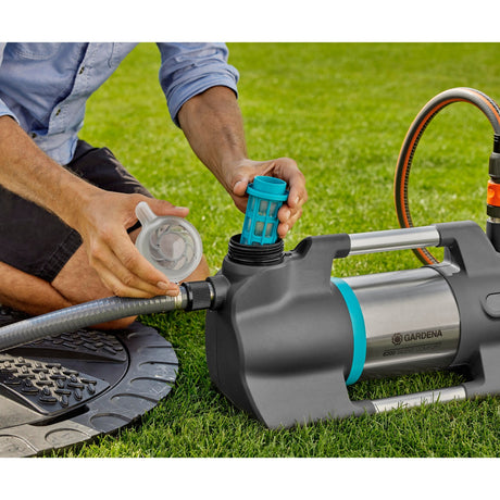 Gardena vandingspumpe 6300 silentcomfort (mørkegrå rustfrit stål, 1050 watt | Bluetooth)