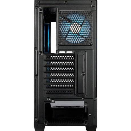 Cooler master elite 690 wood midi tower behuizing (zwart houtkleur | 2x usb-a | 1x usb-c | rgb | tempered glass)
