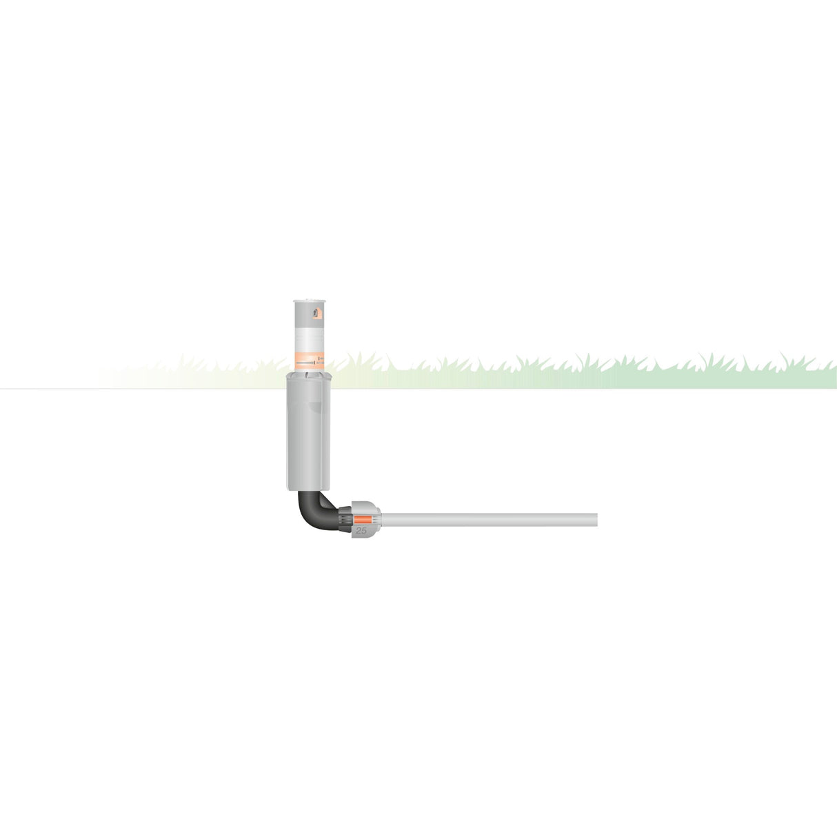 Gardena sprinkleranlæg - L-stykke 25mm x 1 2 udvendigt gevind