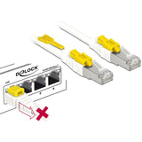 Delock netværkskabel rj-45 sikker med cat.6a (hvid, 85335, 5 meter)