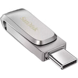 Sandisk ultra dual drive luksus 256 GB USB-stick (sølv, USB-A 3.2 gen 1, USB-C 3.2 gen 1)