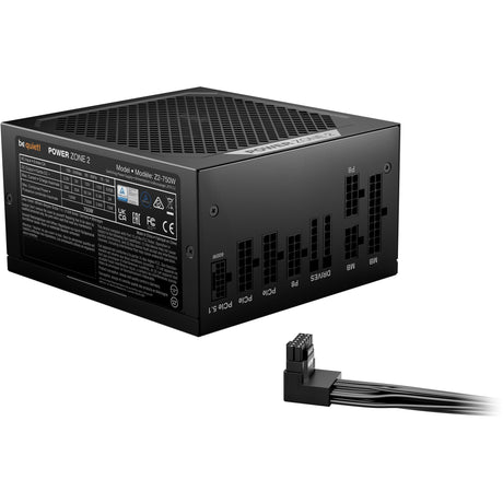 Vær stille! power zone 2 modulær 750 watt strømforsyning (sort, 1x 12v-2x6, 3x pcie)