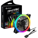 Sharkoon shark blades rgb case ventilator (sort, 120 x 120 x 25 mm)