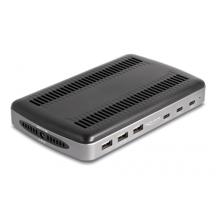 Delock USB-ladestation med 3 x USB Type-C PD + 3 x USB Type-A (112 W) (grå sort)