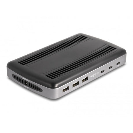 Delock USB-ladestation med 3 x USB Type-C PD + 3 x USB Type-A (112 W) (grå sort)