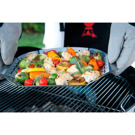 Weber premium grillkurv grøntsagskurv (rustfrit stål)