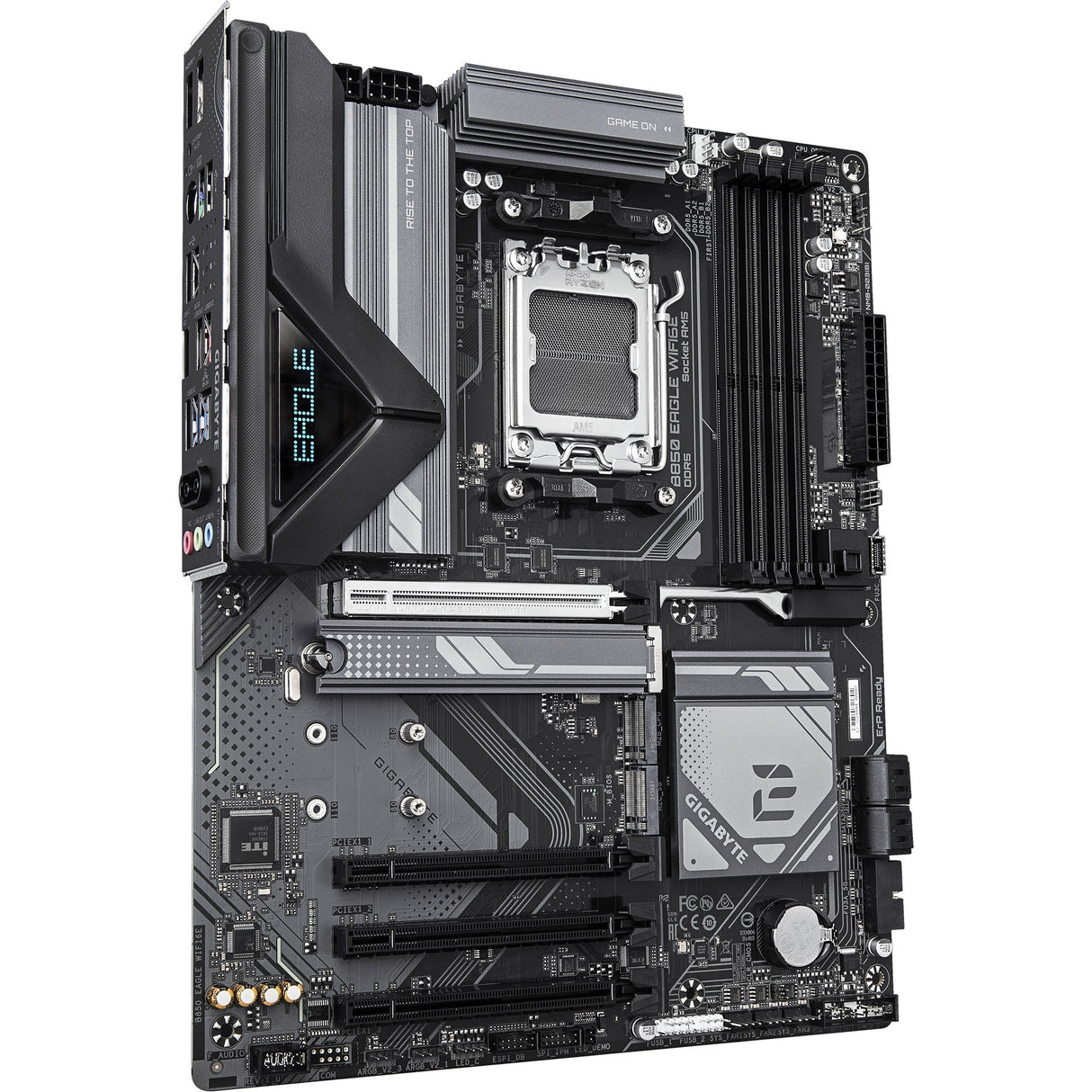 Gigabyte B850 Eagle WiFi6E Socket AM5 bundkort (sort grå, RAID, GB-LAN, WiFi 6e, BT, lyd, ATX)