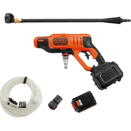 Black+decker bcpc18d1 18v 24bar højtryksrenser - inklusive 1x2,0 ah batteri - bcpc18d1-qw