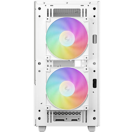 Deepcool ch360 mini tårnhus (hvid | 1x USB-A | 1x USB-C | RGB | vindue)