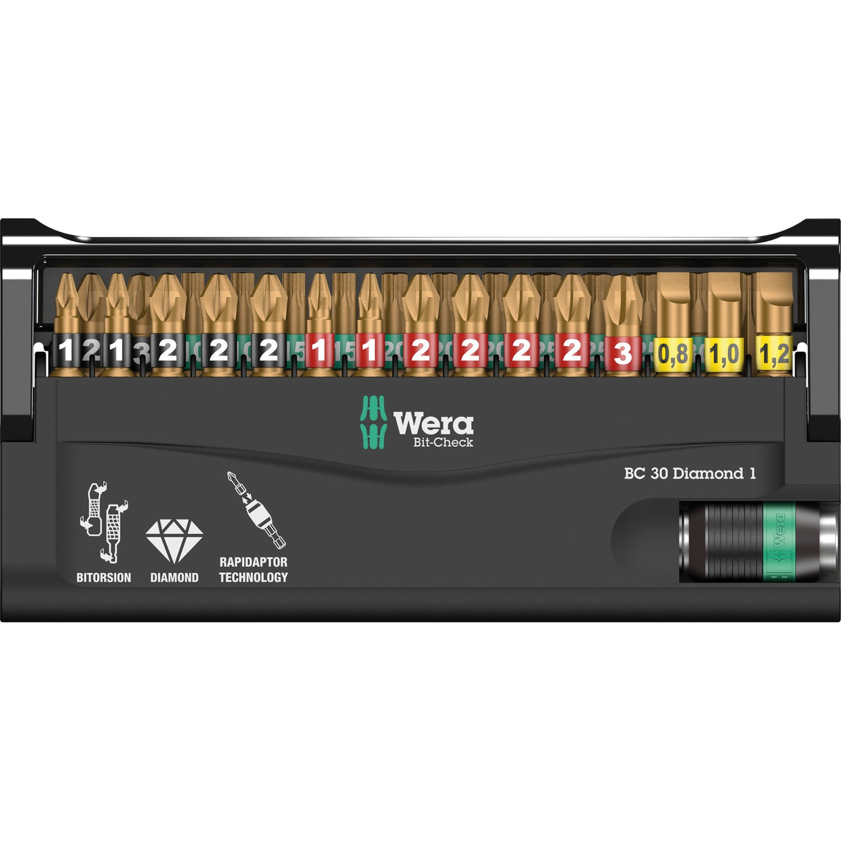 Wera bit-check 30 diamant 1 bit sæt (bitholder og bits)