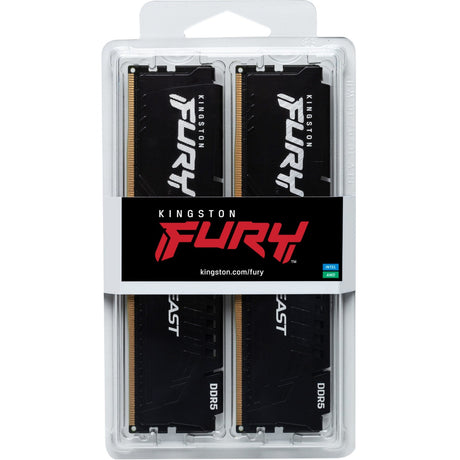 Kingston fury beast kf552c40bbk2-32 - ram hukommelse - 32 gb - ddr5 - dimm - 5200 mhz - 2 x 16 gb
