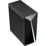 Aerocool shard midi tårnhus (sort | 3x USB-A | RGB | vindue)