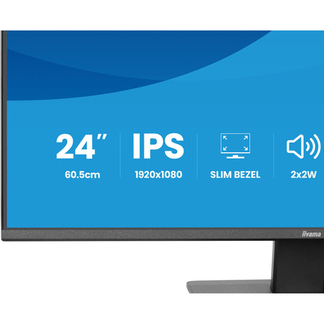 Iiyama prolite x2493hsu-b1 23.8 skærm (sort (mat), 120 Hz, HDMI, skærmport, USB, lyd)