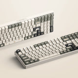 Iqunix f97 hitchhiker trådløst mekanisk tastatur (grå, us-layout (qwerty), cherry mx red, 96%, rgb-lysdioder, hot-swappable, pbt, 2,4ghz | bluetooth 5.1 | usb-c)