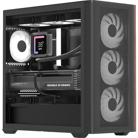 Aerocool b301a mini tårnhus (sort | 1x USB-A | 1x USB-C | RGB)