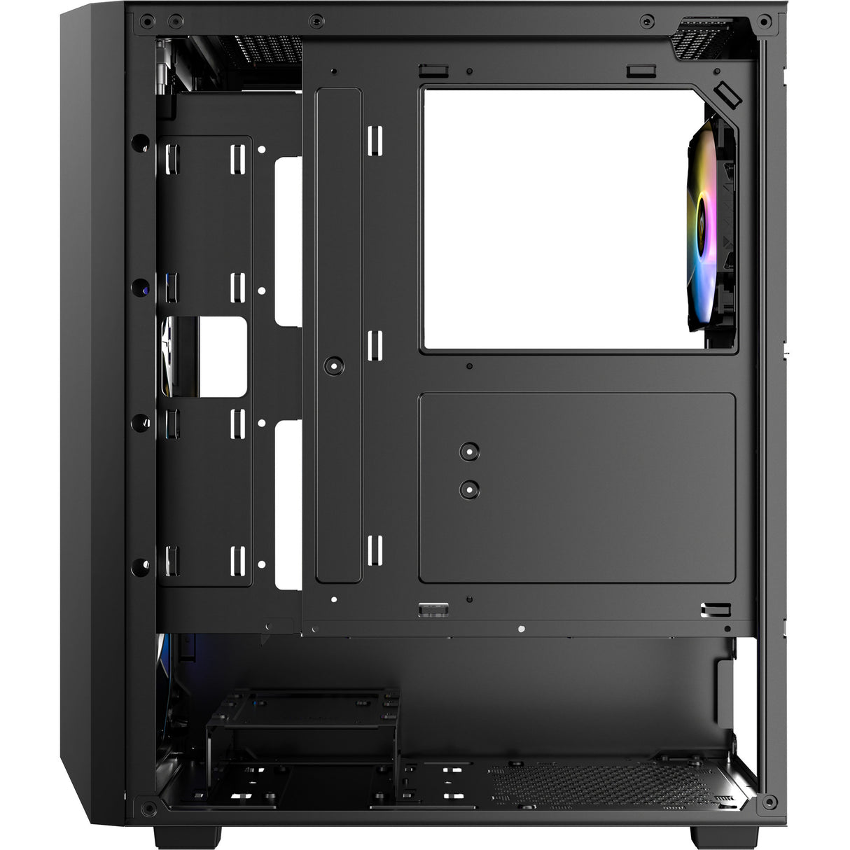 Antec ax67 argb midi tårnhus (sort | 3x usb-a | hærdet glas)
