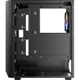 Antec ax67 argb midi tårnhus (sort | 3x usb-a | hærdet glas)