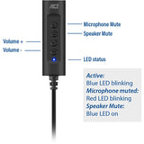 Akt-tilslutning USB-A eksternt lydkort (sort)