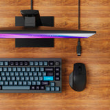 Keychron m6-a1 trådløs mus (sort, 100 - 26.000 dpi, USB-C Bluetooth 5.1 2.4 GHz)
