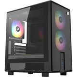 Xyz pc gear atom midi tårnhus (sort | 2x USB-A | 1x USB-C | hærdet glas)