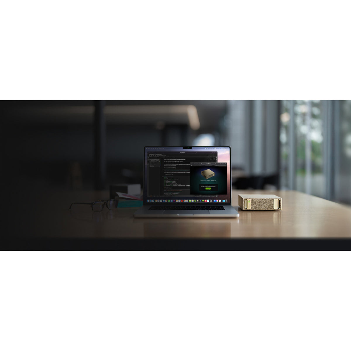 Nvidia® DGX Spark Founders Edition pc-system (Guld | NVIDIA GB10 Superchip | NVIDIA Blackwell | 128 GB | 4 TB SSD)