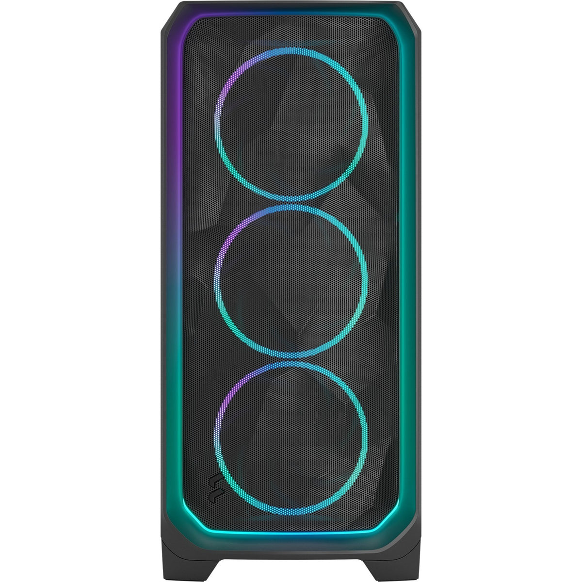 Fractal design meshify 3 ambience pro rgb midi tårnhus (sort | 2x usb-a | 1x usb-c | rgb | hærdet glas)