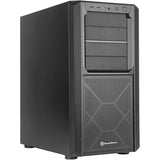 Silverstone sst-sed1-b midi tårnhus (sort | 2x USB-A | 1x USB-C)