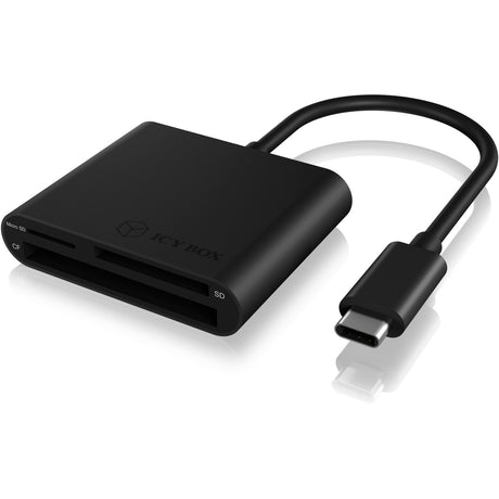 Icy box ib-cr301-c3 kortlæser (sort, usb type-c)