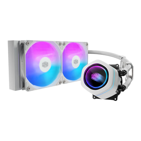 Cooler master masterliquid core nex 240 hvidvandskøling (hvid, argb)