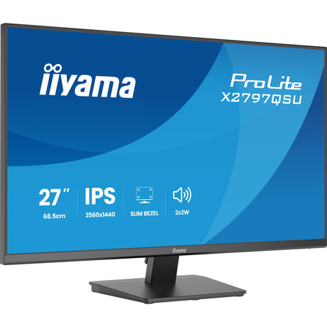 Iiyama prolite x2797qsu-b1 27 skærm (sort (mat), HDMI, skærmport, 2x USB-A, 2x USB-C)